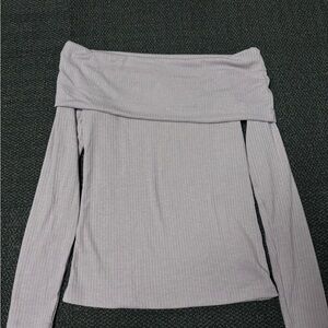 Old Navy Lavender Ribbed Off-The-Shoulder Top